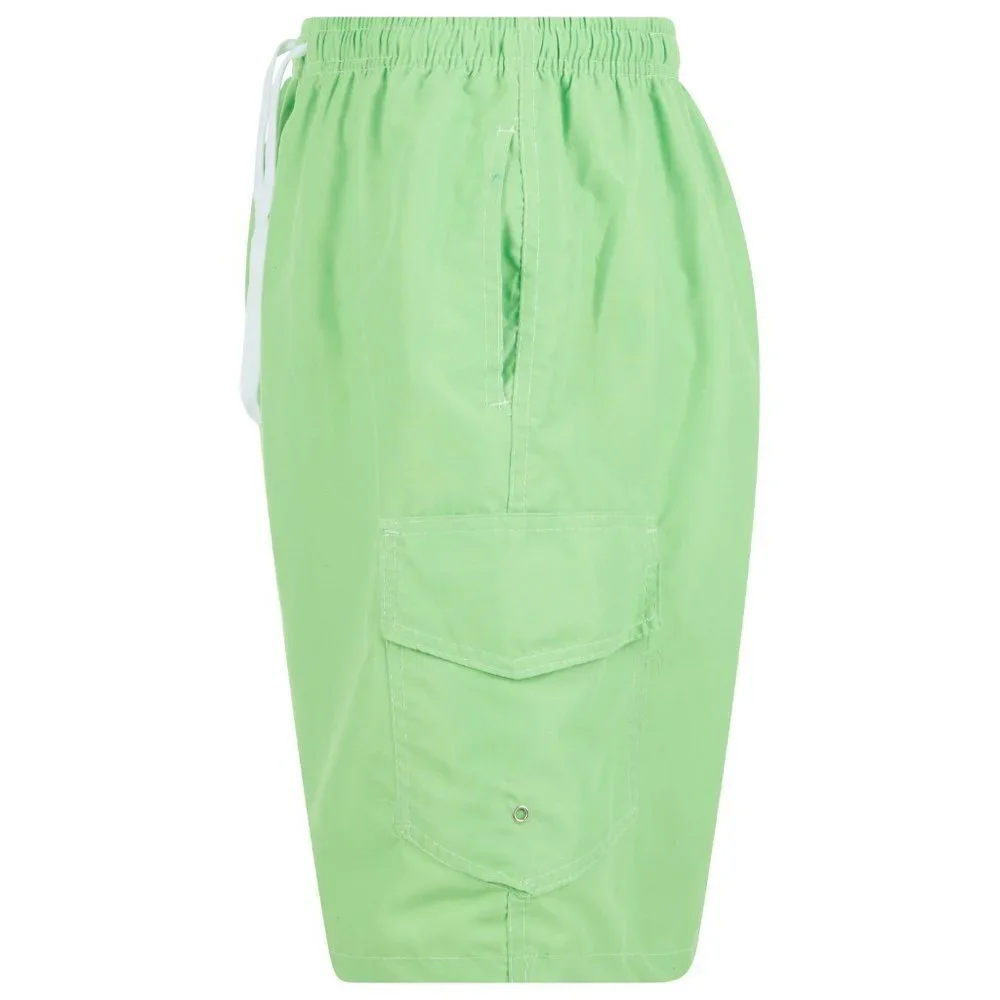 Men Swim Shorts, 3 Pockets Cargo Swimming Trunks Swimwear Suit Beach Board NEW - Picture 3 of 4